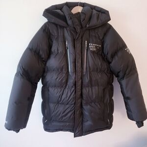 Men's Mountain Hardwear Black Down Puffer Jacket Size XL Expedition DryQ